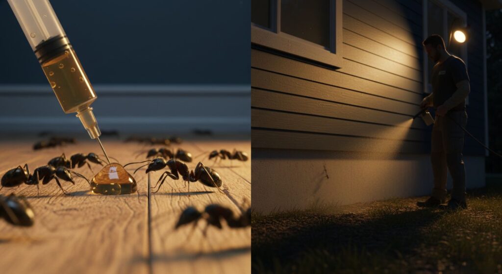 How to Get Rid of Carpenter Ants- How to apply bait and perimeter spray for carpenter ants treatment