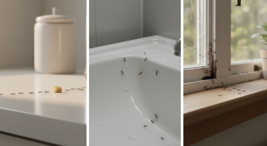 How to get rid of sugar ants in kitchen, bathroom, and windowsills by location