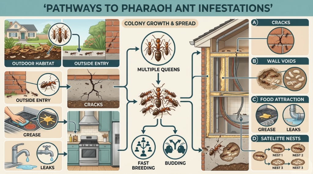 Common causes of Pharaoh ant infestation and how to fix them