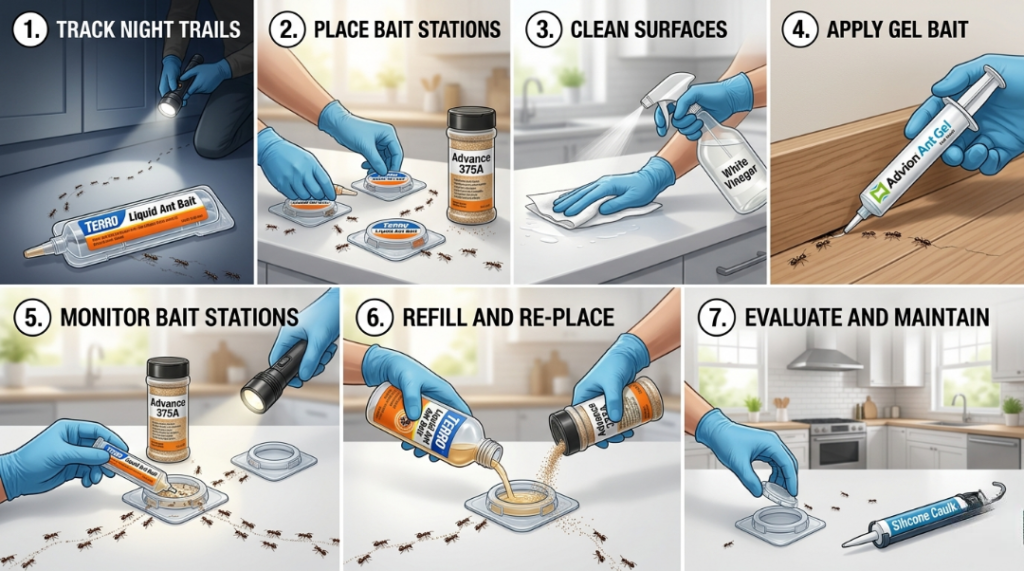 7 step protocol for how to get rid of Pharaoh ants permanently